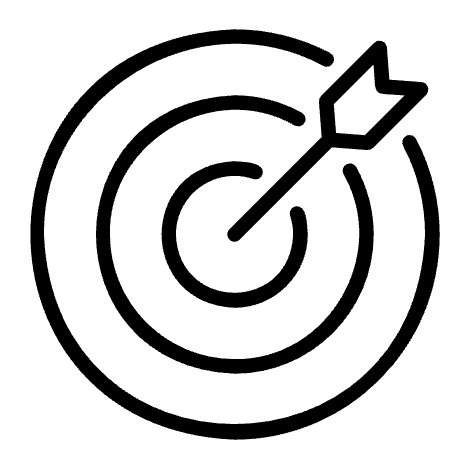 Grafik von Zielscheibe als Symbol für Lernziele
