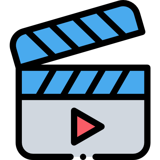 Filmklappe als Symbol für videobasiertes Lernmaterial